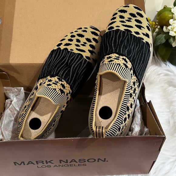 NEW Mark Nason x Skechers Modern Jogger Cheetah Mesh Knit Slip-on Sneakers NIB 6 - Picture 4 of 16